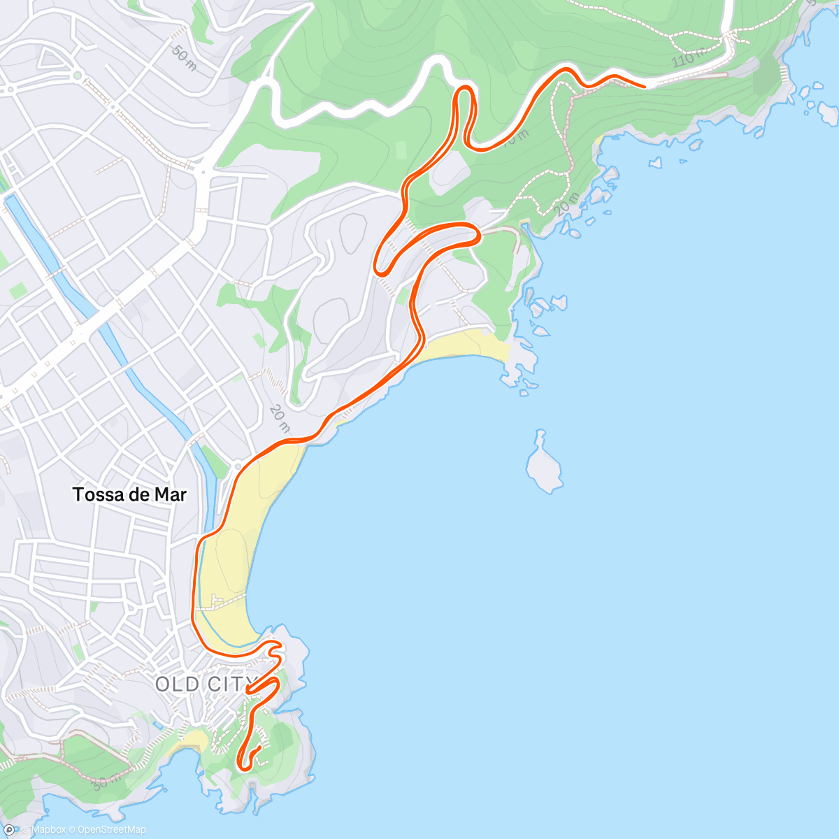 Map of the activity, 6 k en bermudas sin calzoncillos