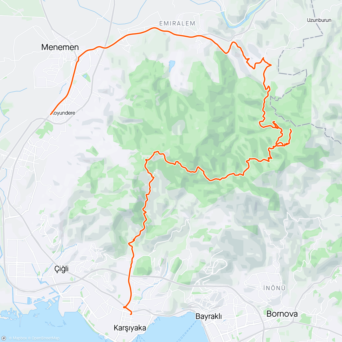 Mapa da atividade, Alaniçi Karagöl. Gravel candır