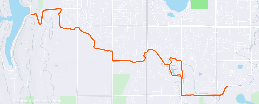 Map of the activity, Afternoon Mountain Bike Ride