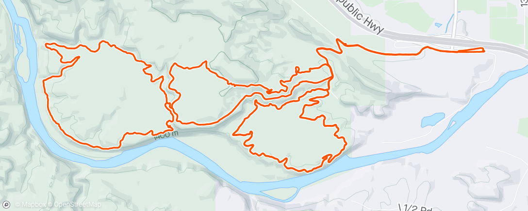 Map of the activity, Smoked Morning Trail Run...😴🥵