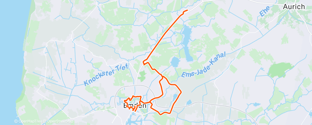 Map of the activity, Lunch Ride