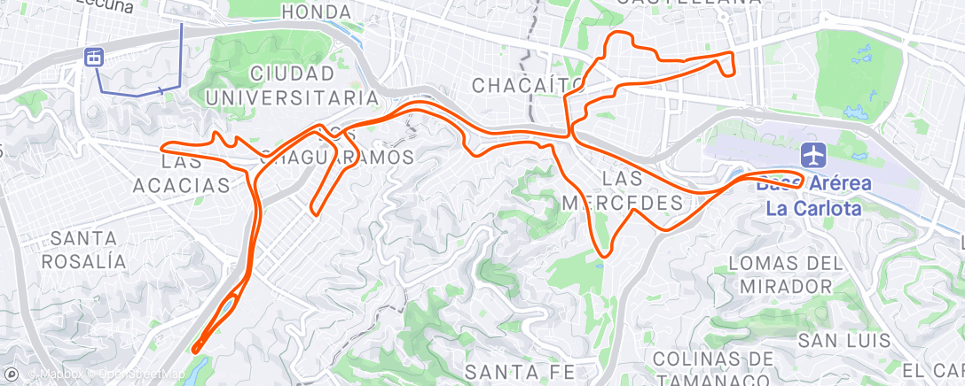 Map of the activity, Ciclismo por la mañana 🚴🇻🇪