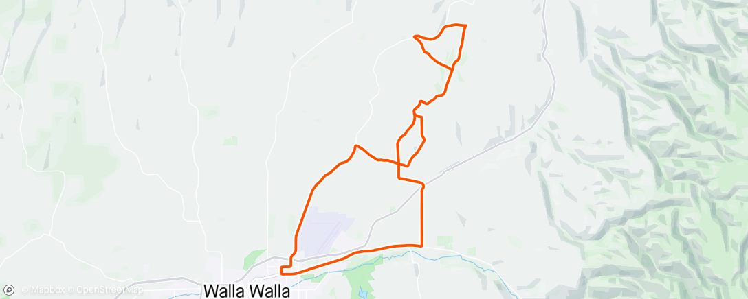 Map of the activity, Evening gravel ride