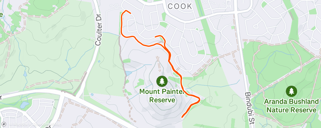 Map of the activity, Jog off bike