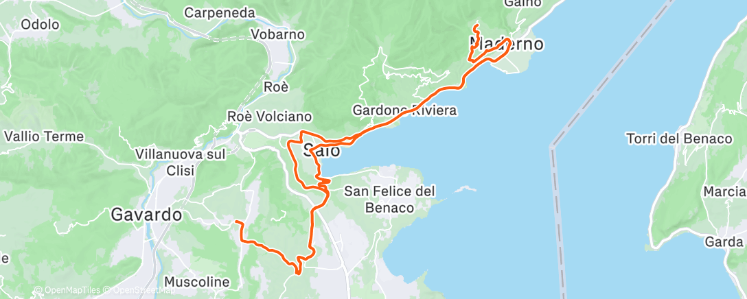 Mapa de la actividad, Pedalata dell'ora di pranzo