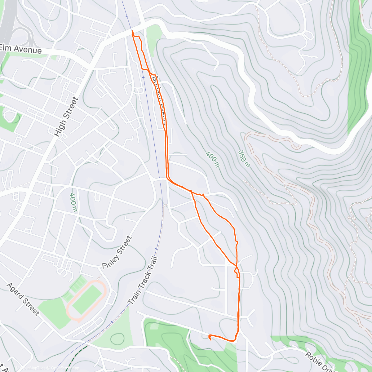 Map of the activity, Evening Trail Run