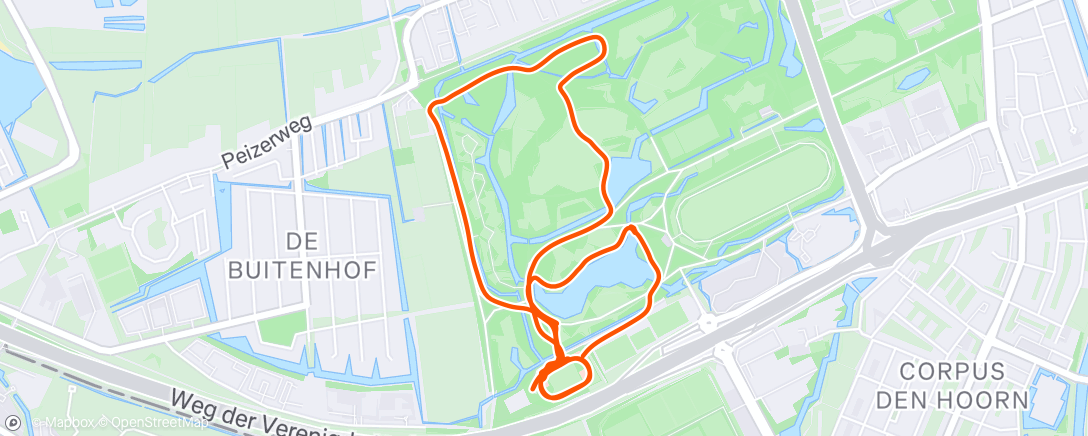 Map of the activity, Namiddagloop