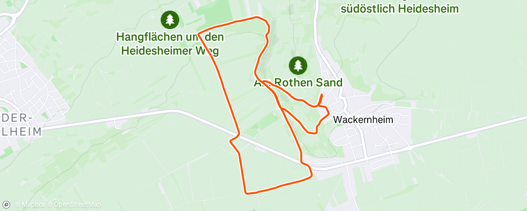 Map of the activity, Lauf am Nachmittag