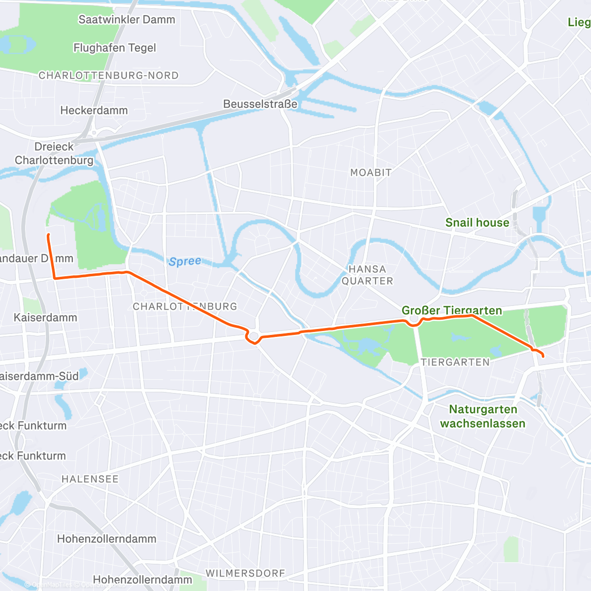 Map of the activity, Утренний велозаезд