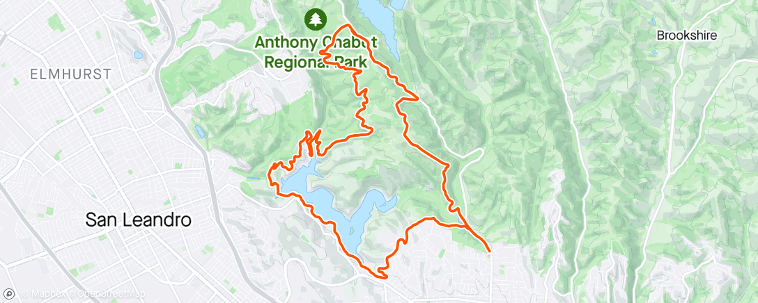 Map of the activity, Evening Ride