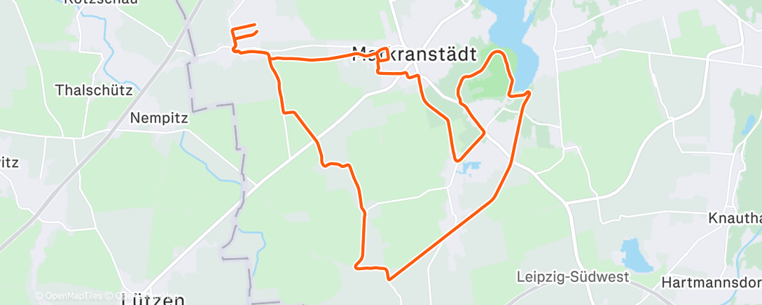 Map of the activity, Mittagsradfahrt