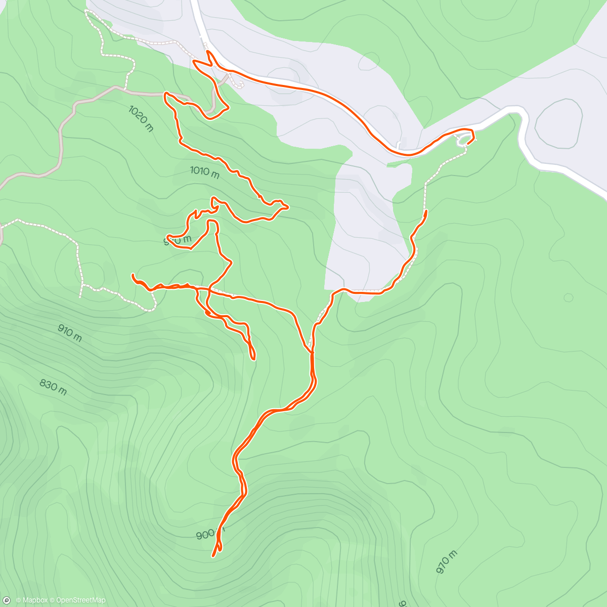 Map of the activity, Russel Park trails