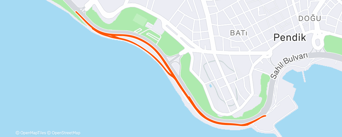 Map of the activity, Evening Run