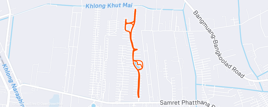 Map of the activity, Afternoon Run