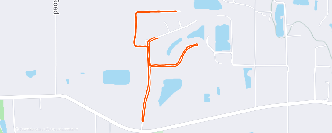 Map of the activity, Afternoon Run