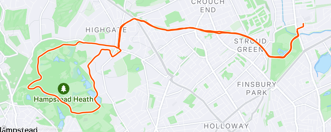 Map of the activity, Morning Run