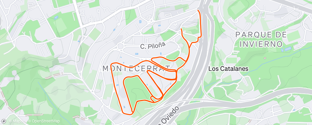 Map of the activity, Carrera a la hora del almuerzo