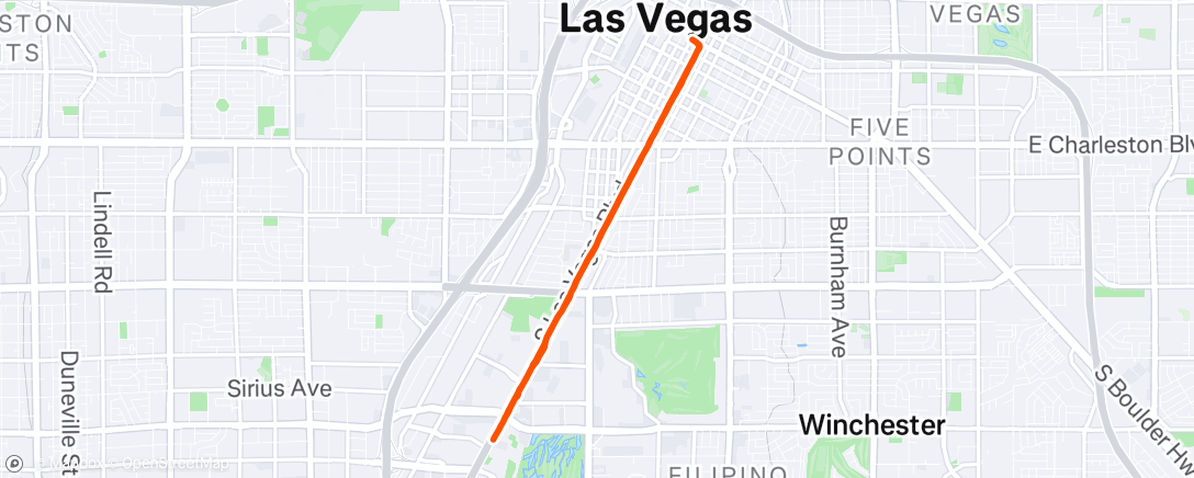 Map of the activity, Morning Run