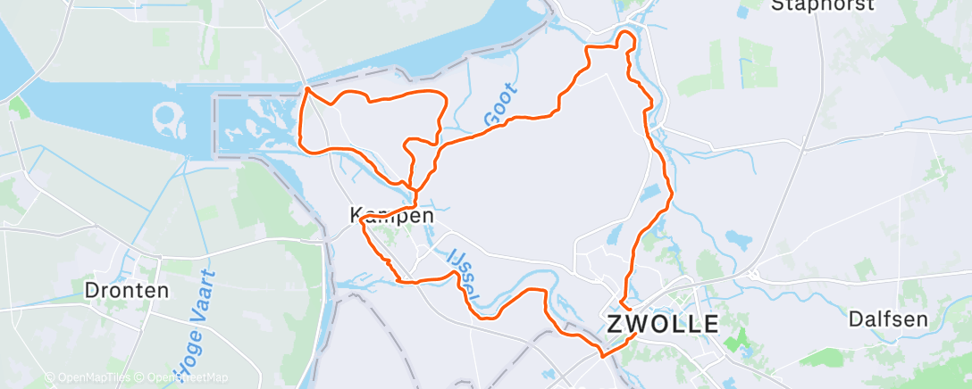 Map of the activity, Lunch Ride