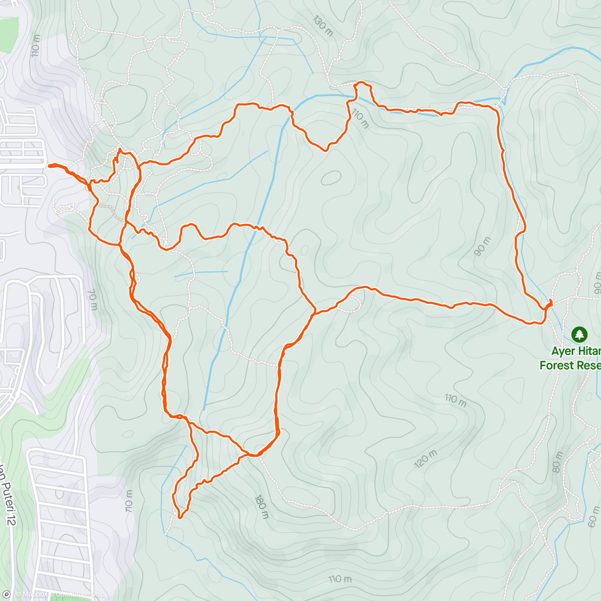 Map of the activity, Morning trail Run