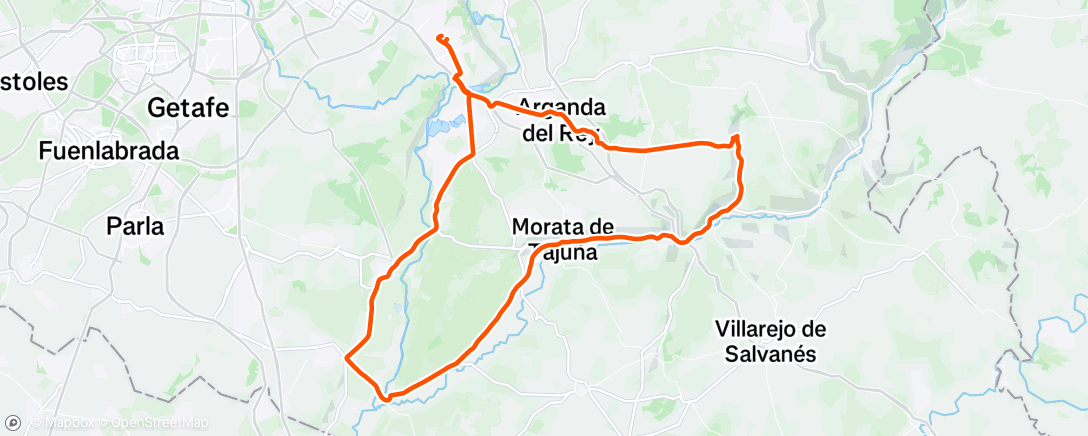 Map of the activity, Bicicleta por la mañana