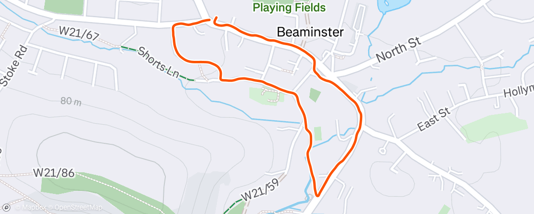 Map of the activity, Morning Walk