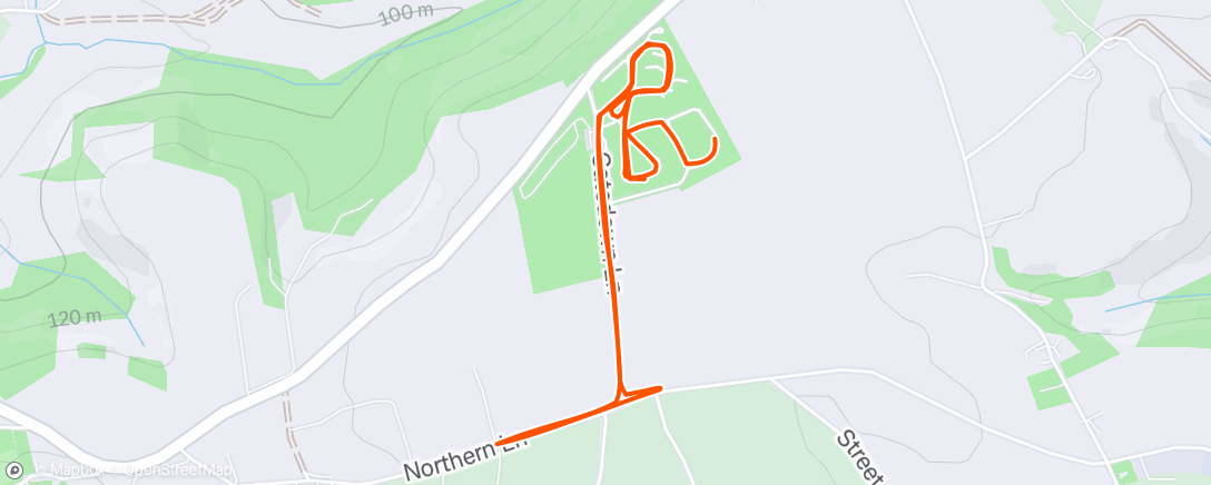 Map of the activity, Morning Run