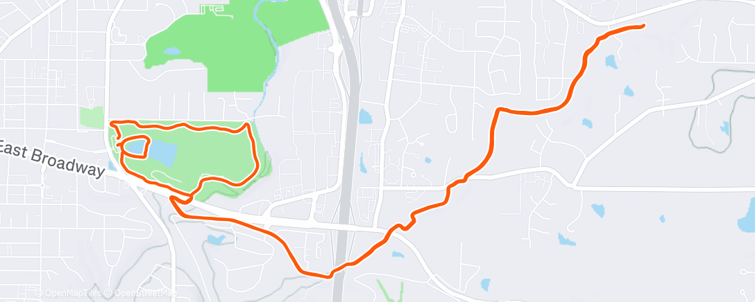 Map of the activity, ⛅ Morning Run