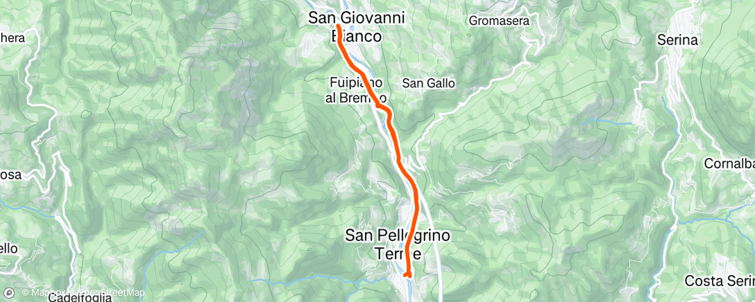 Map of the activity, Lunch Run