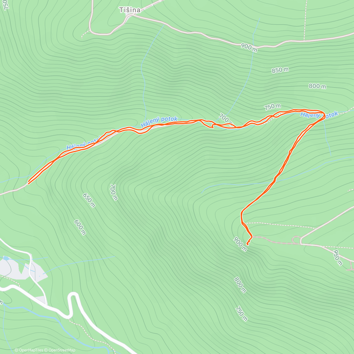 Map of the activity, Morning Hike