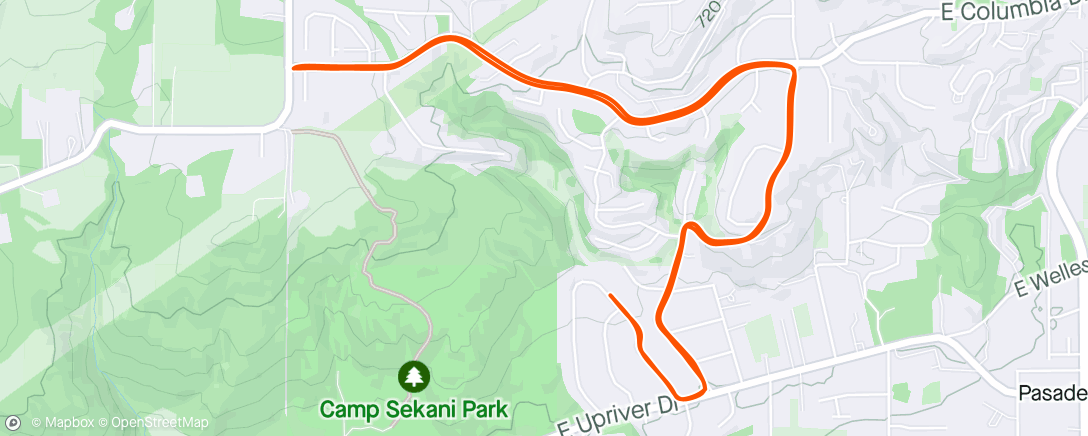 Mapa da atividade, Attempt at stroller hills