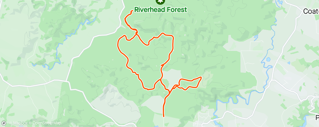 Map of the activity, 17/3/2024 Riverhead MTB, Auckland, New Zealand