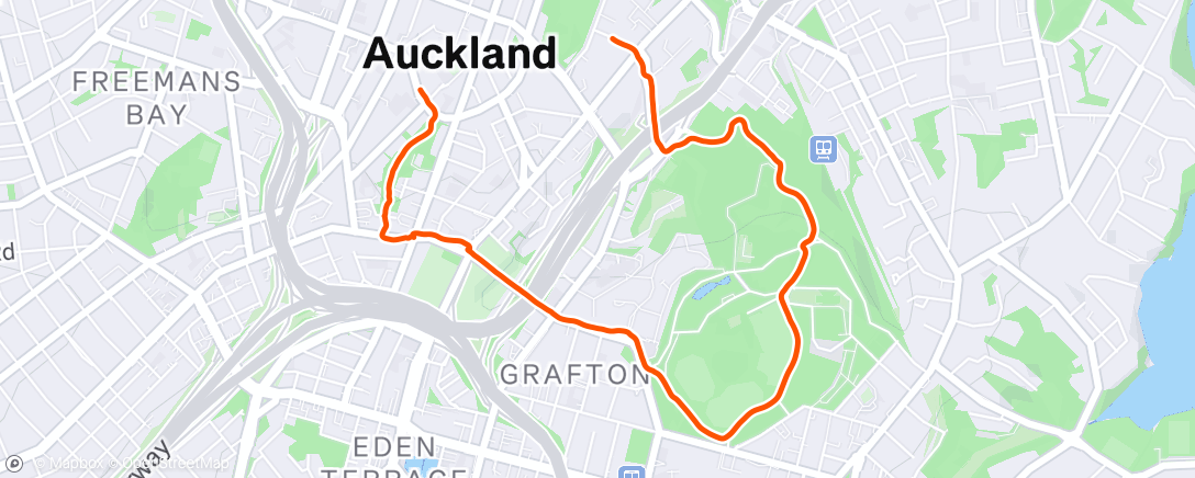 Map of the activity, Auckland Marathon Prep - Run 2
