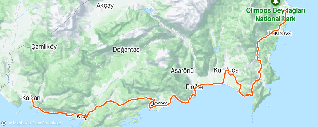 Map of the activity, Tour of Turkey stage 2 🇹🇷