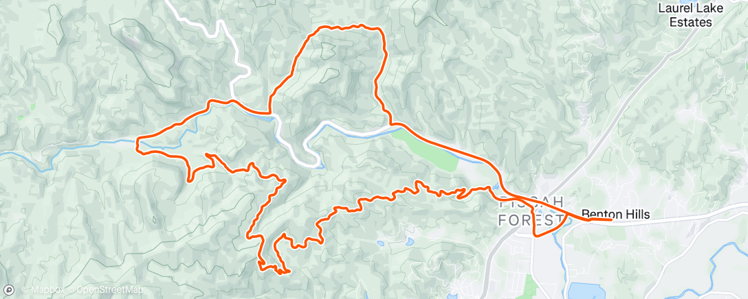 Map of the activity, Afternoon Ride