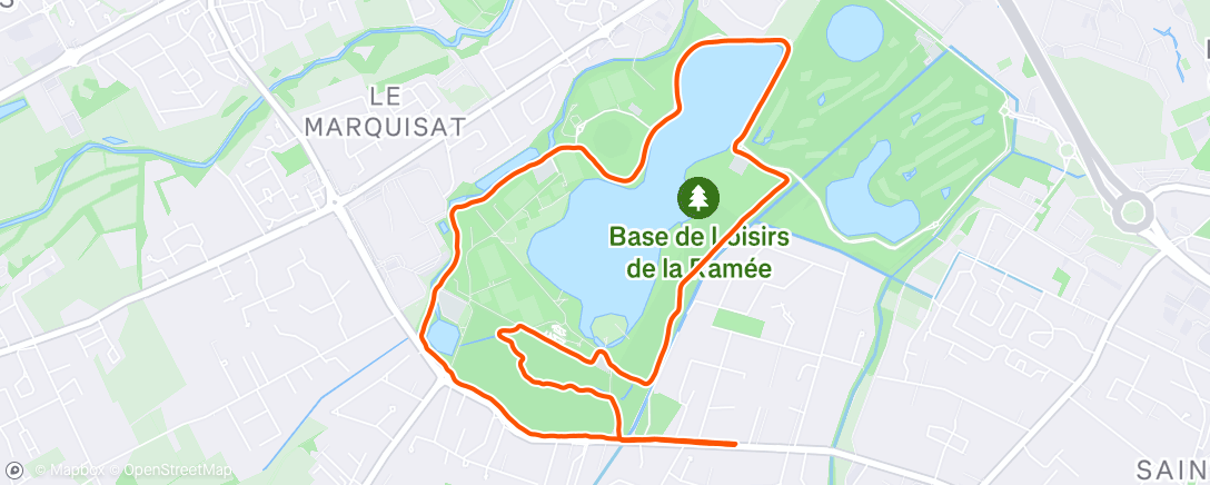 Map of the activity, Lunch Run