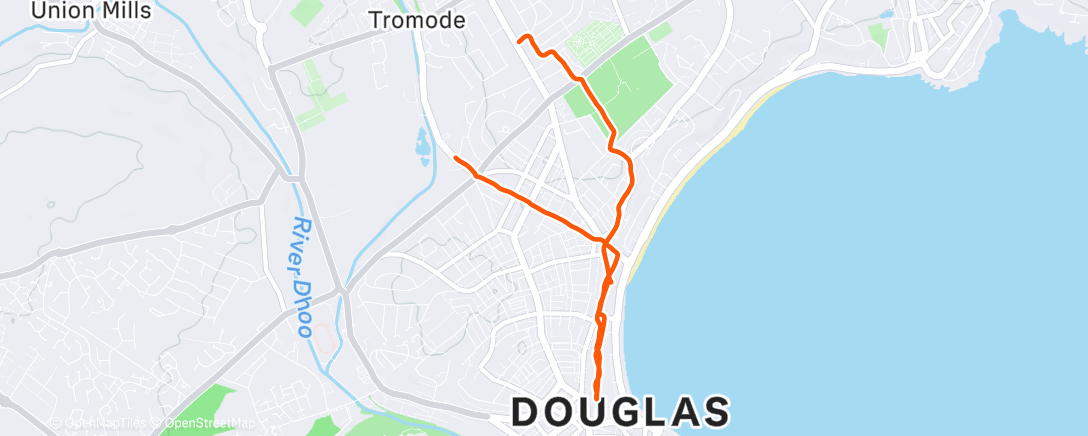 Map of the activity, Afternoon Run