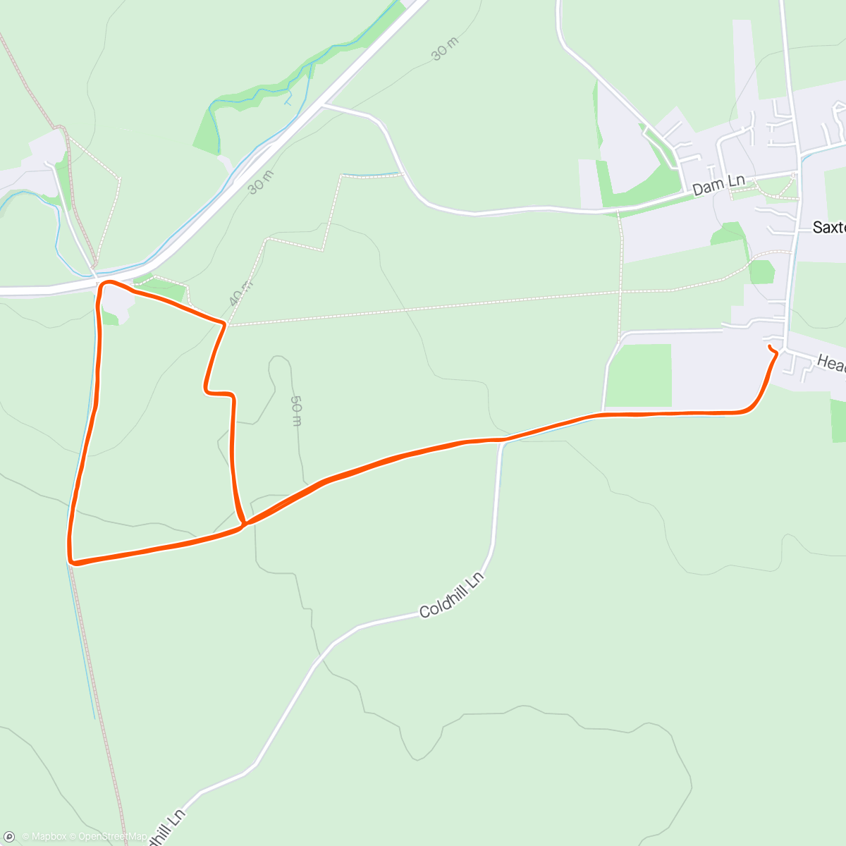 Map of the activity, Terry hill loops x 4