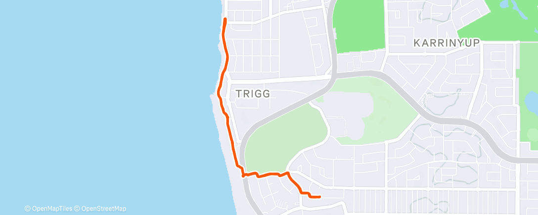 Map of the activity, Morning Run