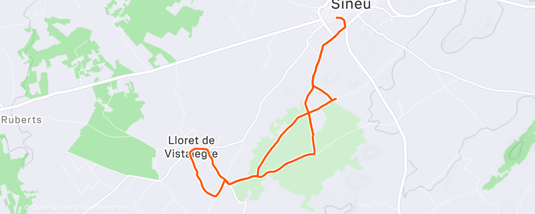 Map of the activity, Lauf am Morgen
