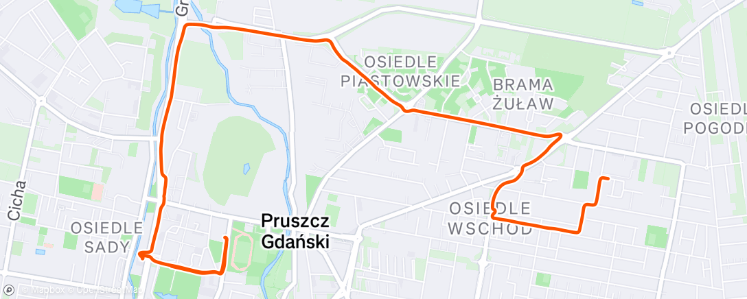 Map of the activity, Lunch Ride