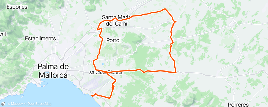 Map of the activity, Algaida-Sencelles-StMaria