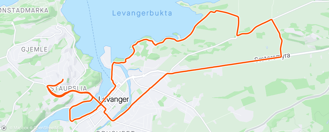 Map of the activity, Søndagstur i sola