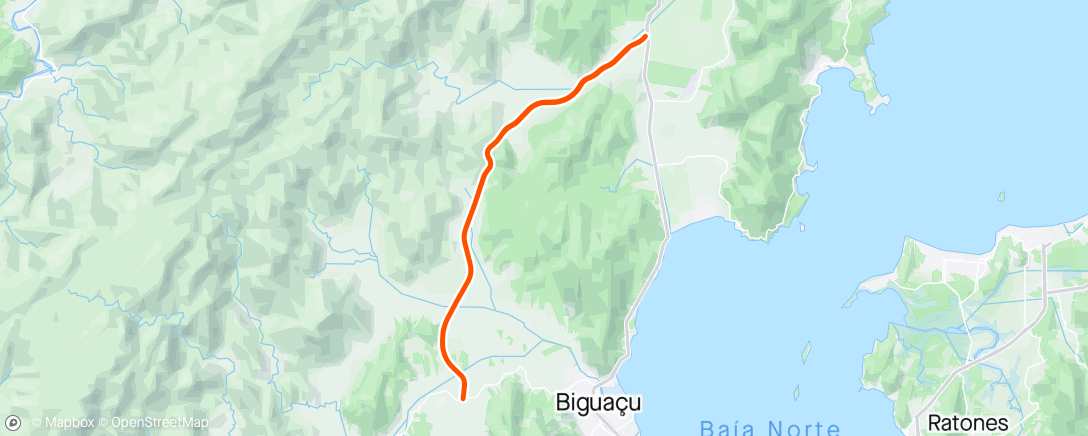 Map of the activity, Pedal Contorno Viário Floripa