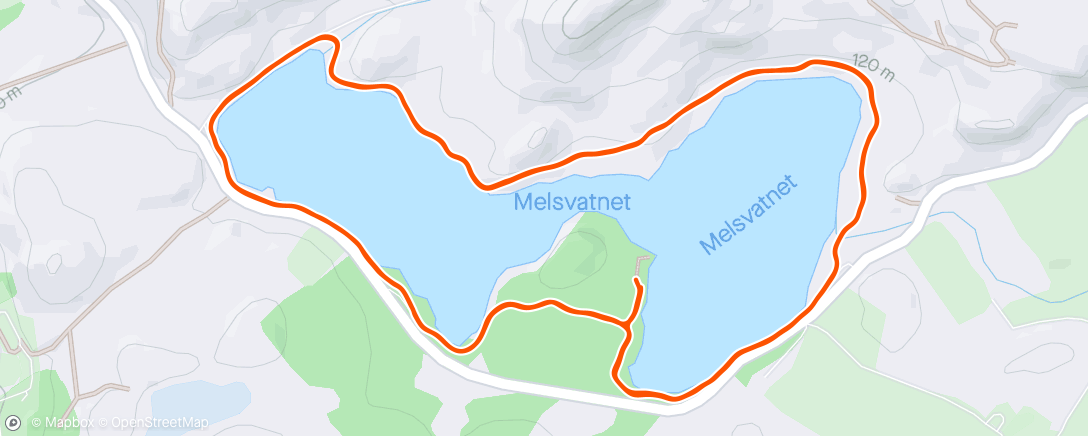 Mappa dell'attività Melsvatnet- motsatt vei i dag ☀️