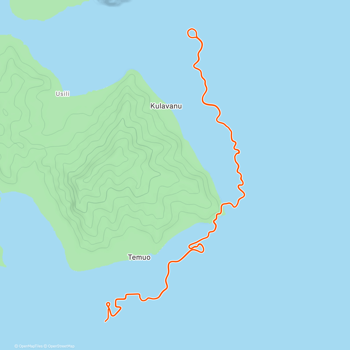 Map of the activity, Zwift - Group Ride: PACK 🐺 Social Festive 500 🎅 (D) on Southern Coast Cruise in Watopia
