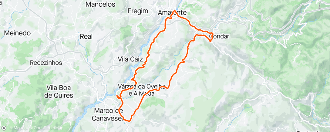 Mappa dell'attività Volta de bicicleta ao entardecer