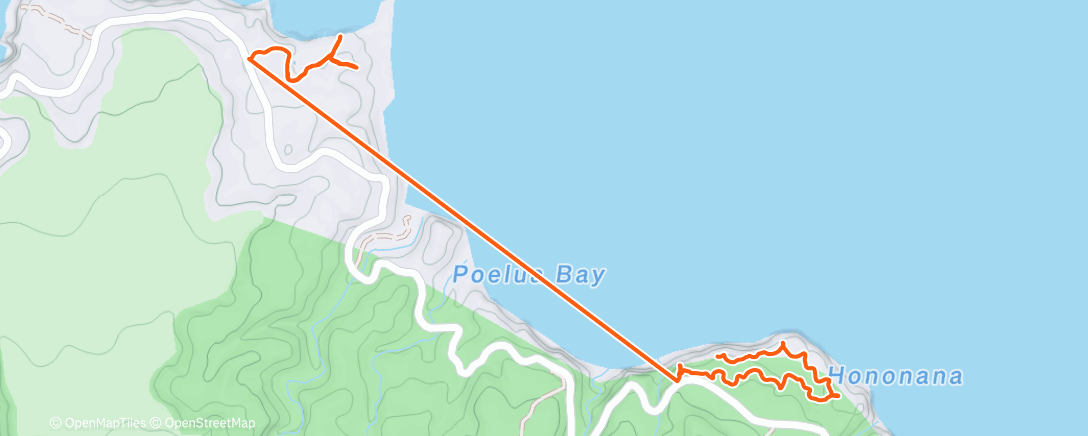 Map of the activity, West maui loop - hiking edition 😢