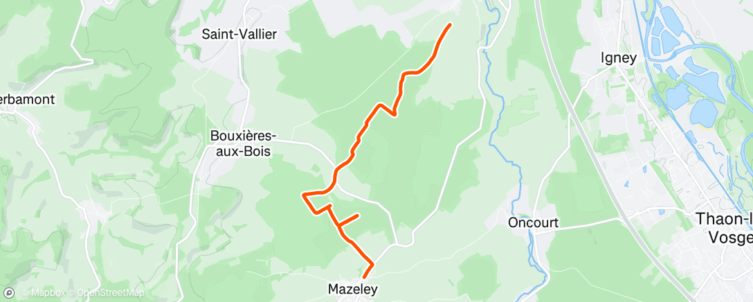 Map of the activity, Marche le matin