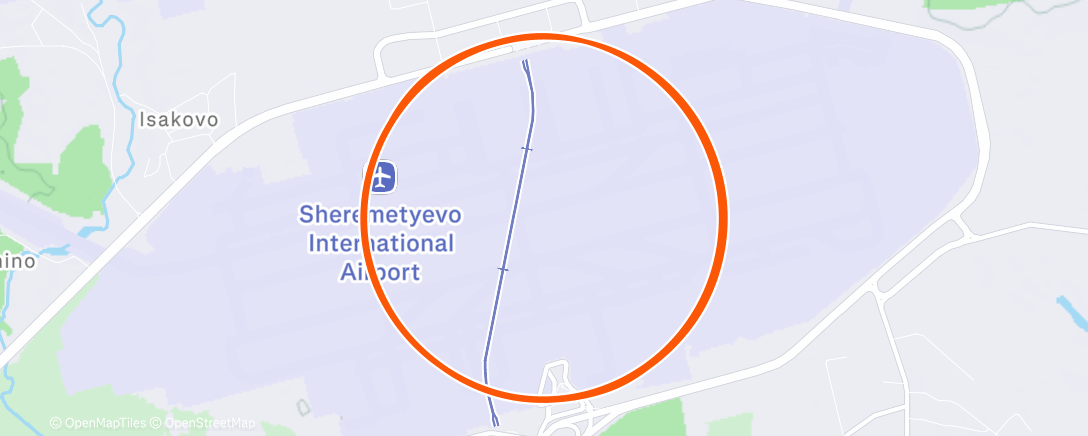 Map of the activity, Morning Run